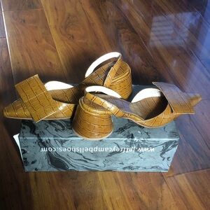 Jeffrey Campbell Brown Croc-Embossed Heels size 8.5. Brand New in original box